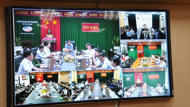 Họp trực tuyến phòng chống dịch bệnh. Ảnh: BYT