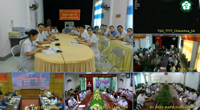 Cận cảnh buổi hội chẩn trực tuyến cho 5 bệnh nhân ở miền núi tại “điểm cầu” Hà Nội - Ảnh 3.